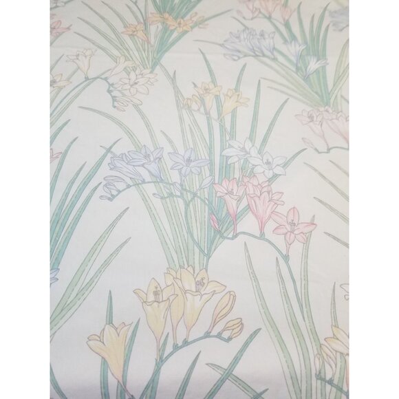 Wamsutta Vintage Twin Sheet Set Cutter Crafts Floral Flat Fitted - Picture 11 of 11